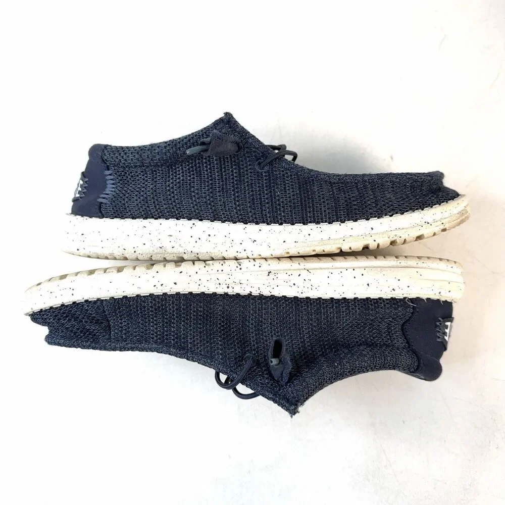 Hey Dude Wally Stretch Sox Navy Men's slip on shoes Sz 8 41898-410